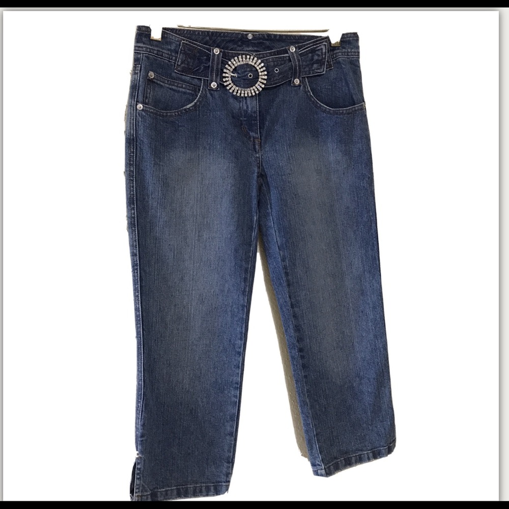 INC inc international Rhinestone Capri jean Sz 2